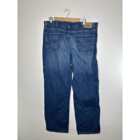L.L. Bean Jeans Mens Blue Denim Natural Fit High Rise Pockets Cotton Size 36x32 - Picture 7 of 14